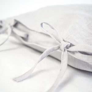 Leinen Kissenbezüge - Spannbänder - light gray