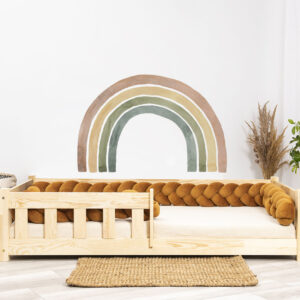 Wandsticker - Regenbogen 6 - S - Das Bett auf dem Foto ist 160x80cm groß.