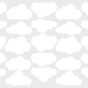 Wandsticker - Wolken - White